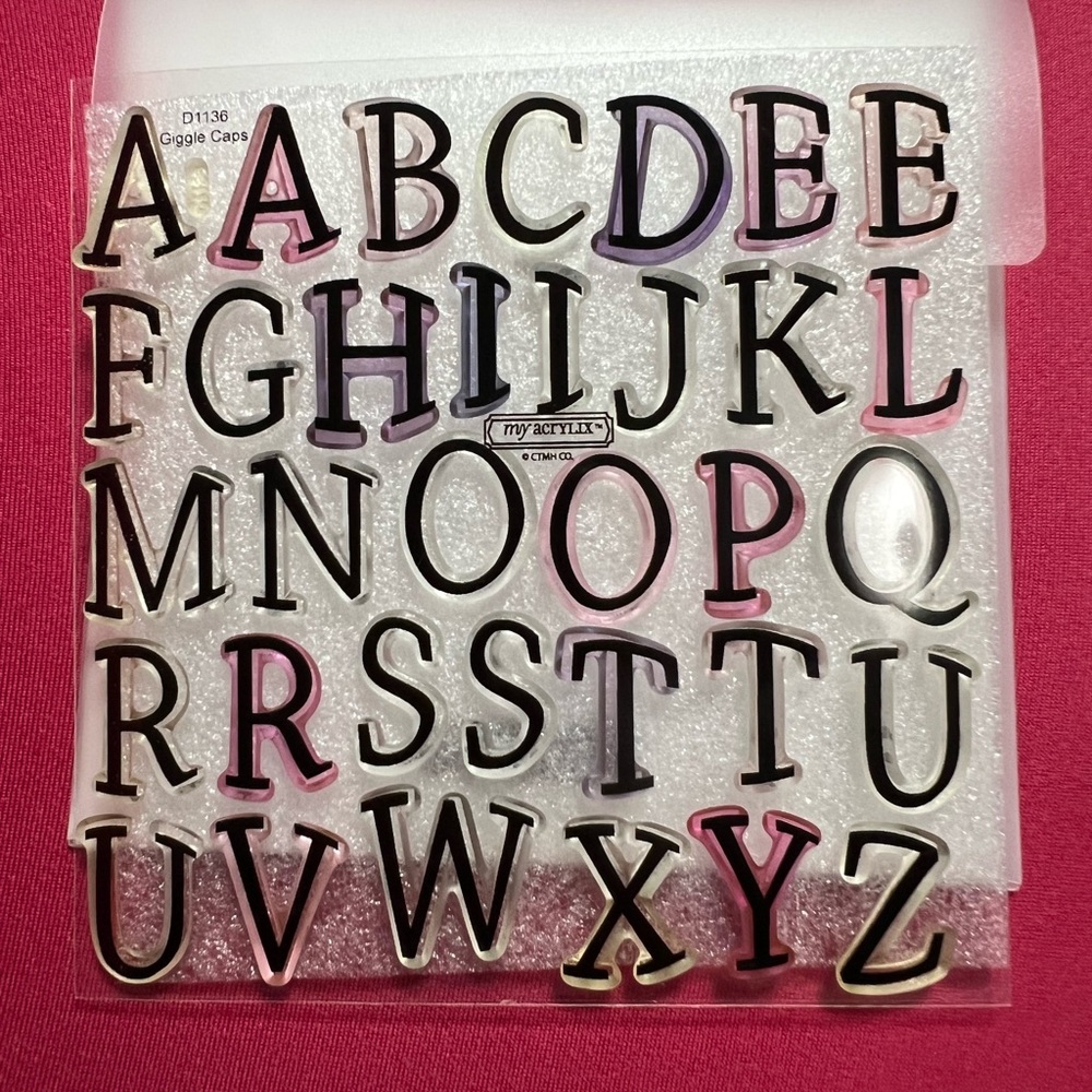 EUC Close to My Heart My Acrylix Giggle Caps Stamp Set - RETIRED